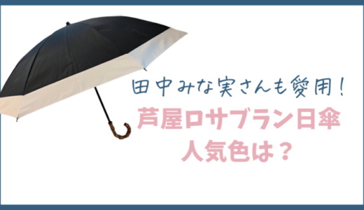 【田中みな実さん愛用】芦屋ロサブラン日傘の人気色はコレ！